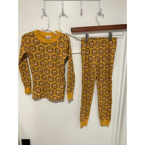 Hanna Andersson Toddler Lion Long John Pajama Set, Gold, Size US 5 - Picture 1 of 3